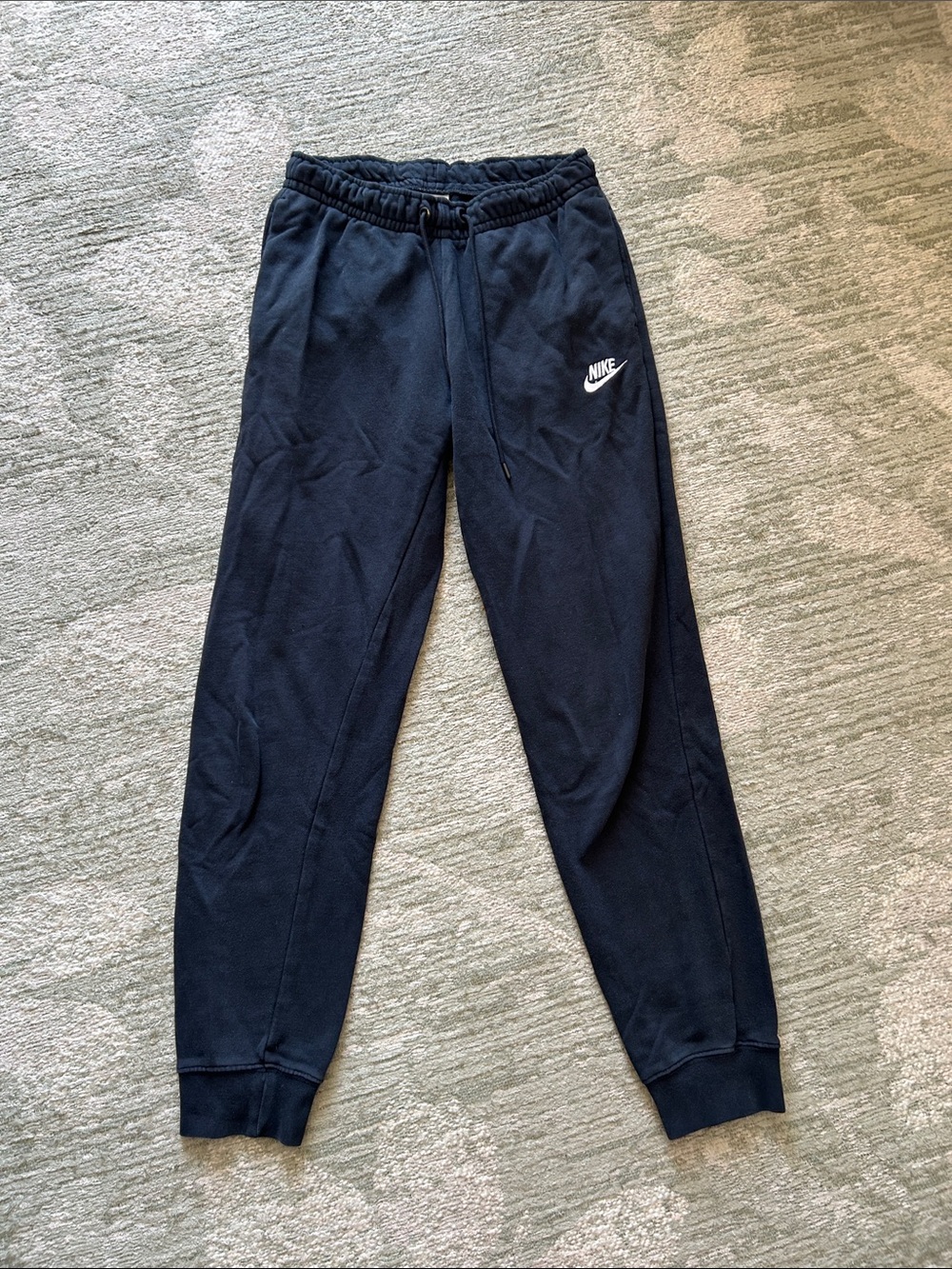 Nike Black Jogger Sweatpants with White Swoosh